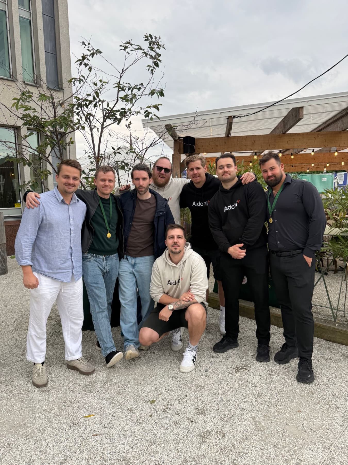 Aidoni-teamet utomhus i Göteborg